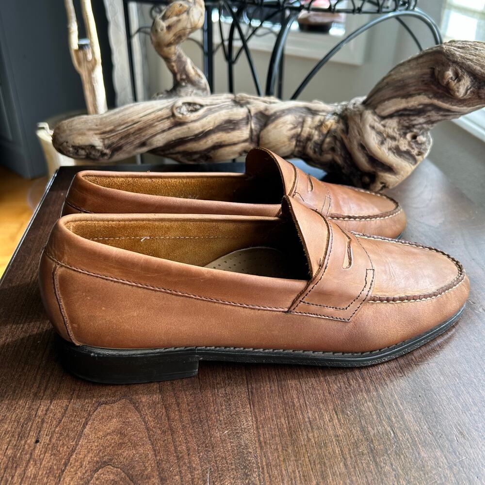 Bass Brown Leather Penny Loafers